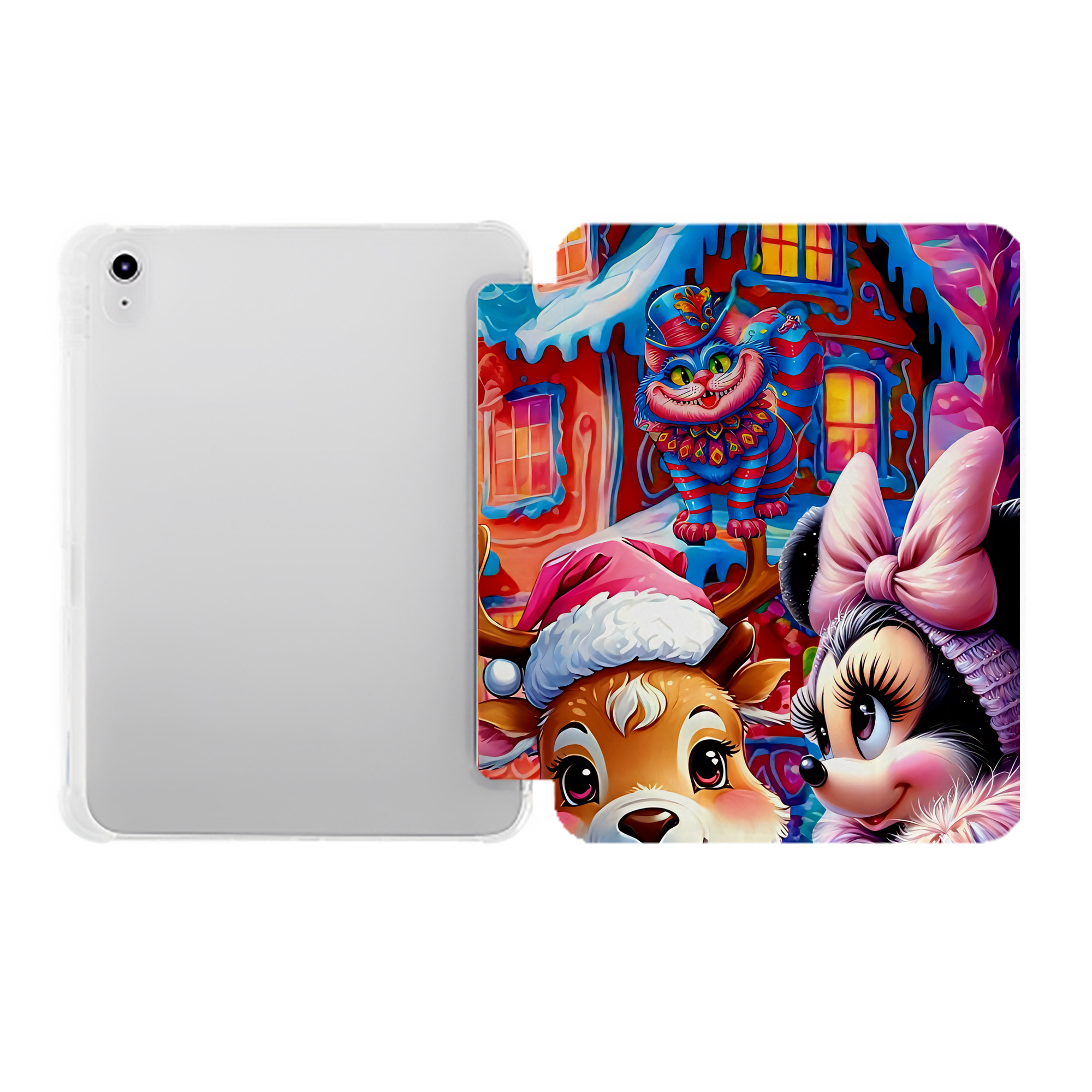 （画像用） ミッキーマウス Mickey Mouse IPad ケース ペン収納付き 三つ折りスタンド PUレザー×シリコン 対応機種9.5/10.5/10.9インチ